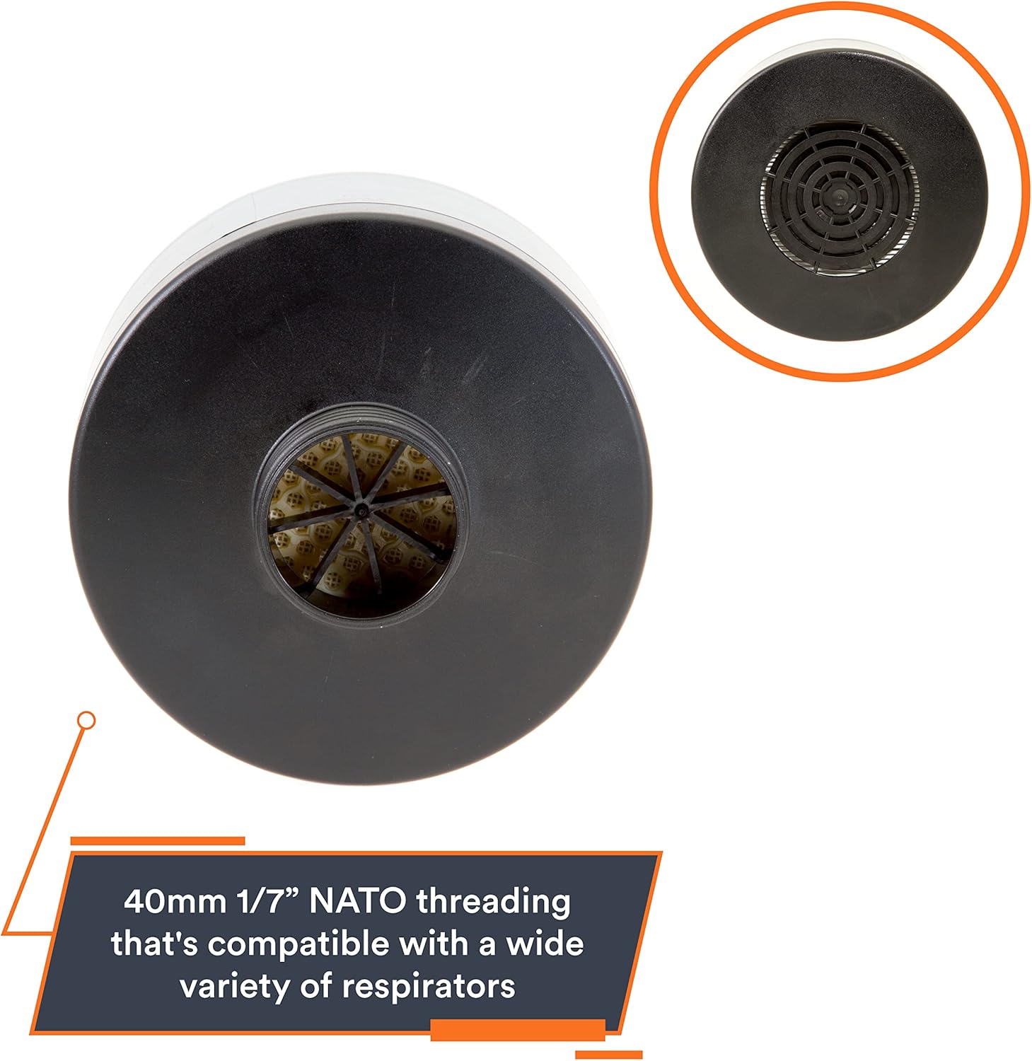 CBRN Gas Mask Filter NBC-77 SOF 40mm Thread - 20 Year Shelf Life