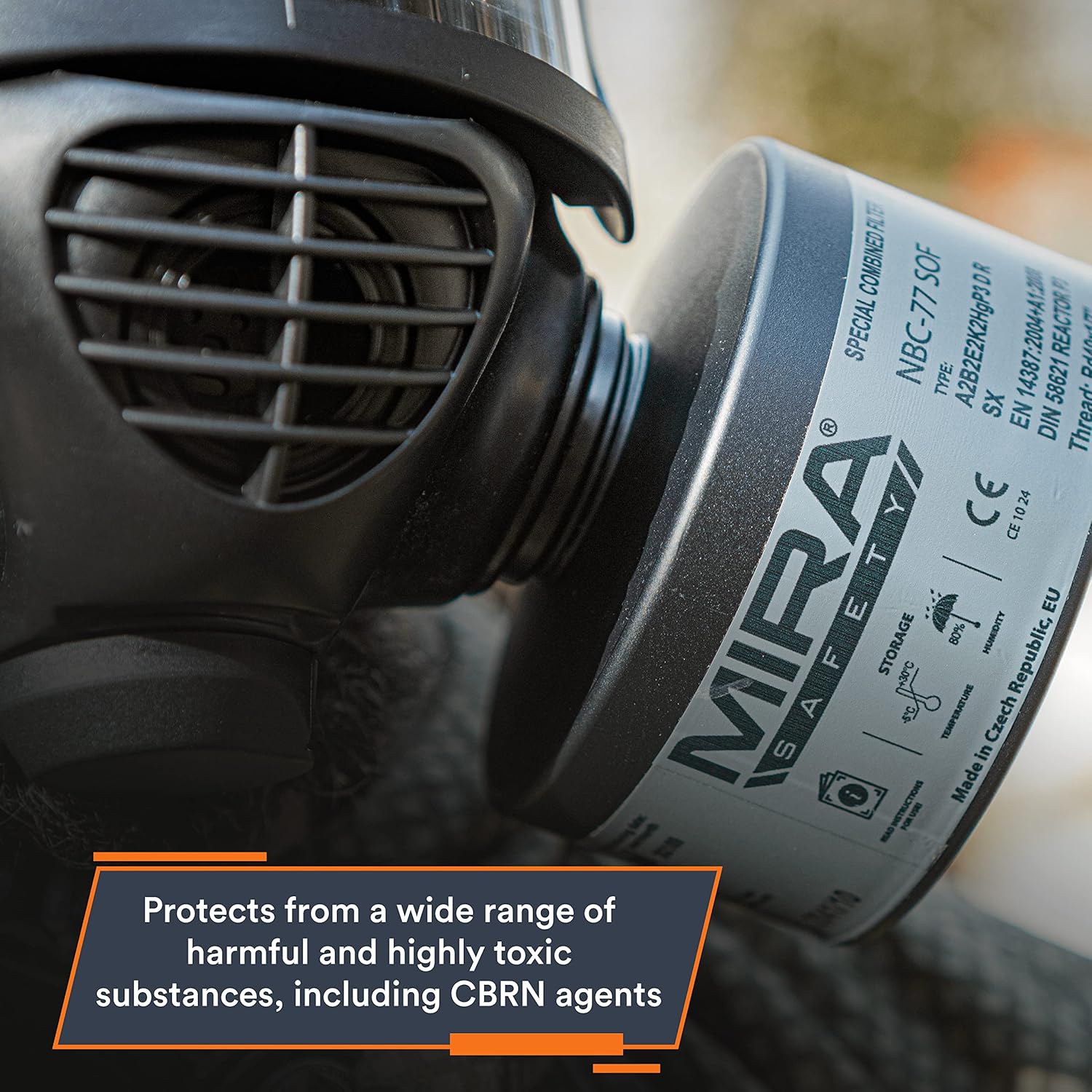 CBRN Gas Mask Filter NBC-77 SOF 40mm Thread - 20 Year Shelf Life