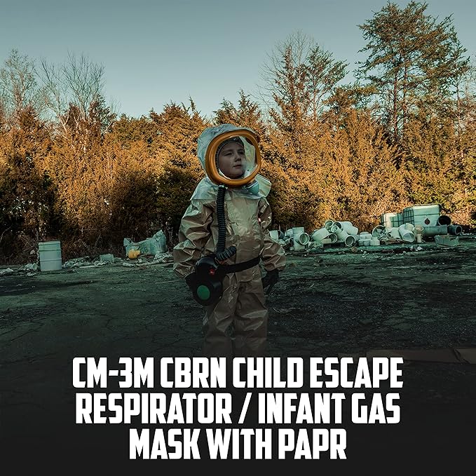 CM-3M CBRN Child Escape Respirator / Infant Gas Mask with PAPR