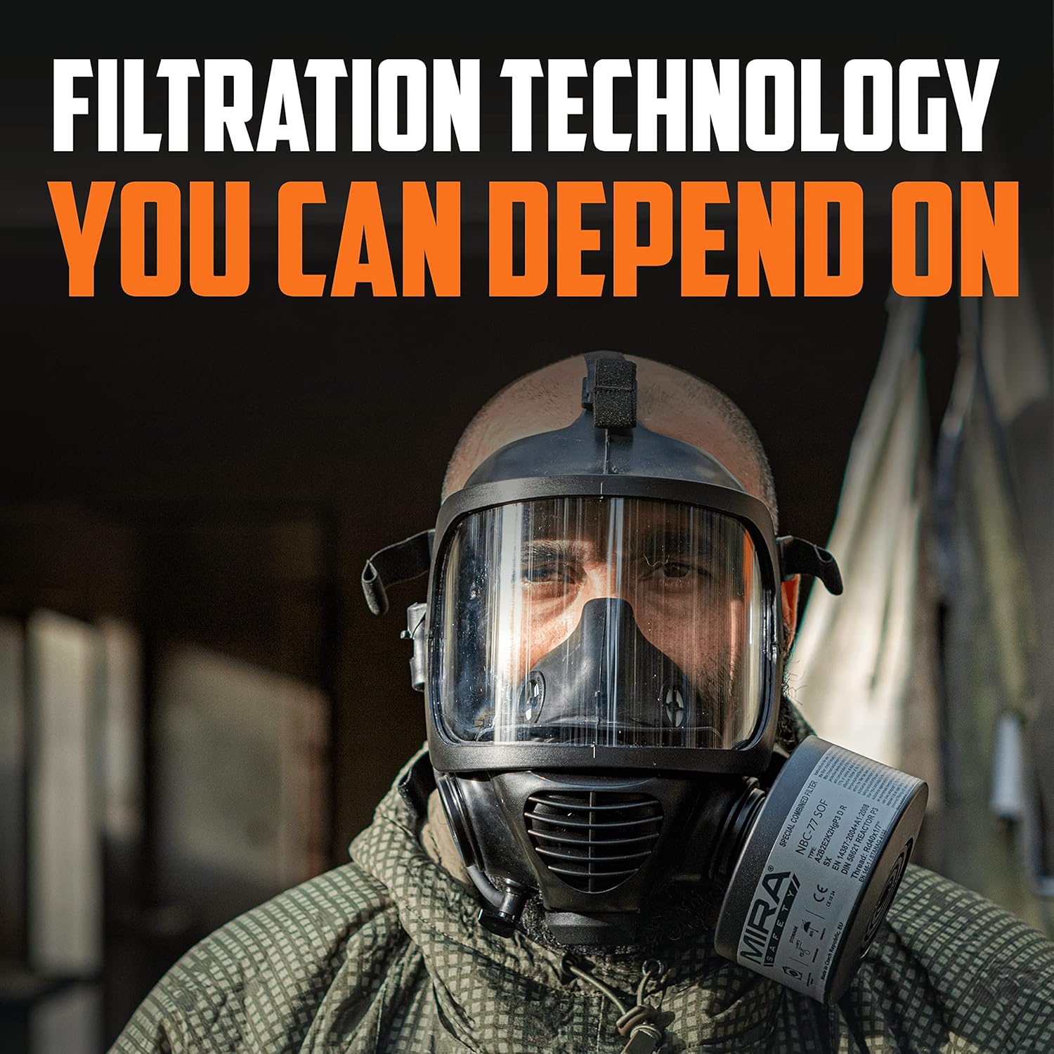 CBRN Gas Mask Filter NBC-77 SOF 40mm Thread - 20 Year Shelf Life