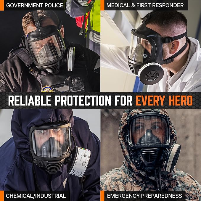 MIRA Safety CM-6M Tactical Gas Mask - Full-Face Respirator for CBRN Defense