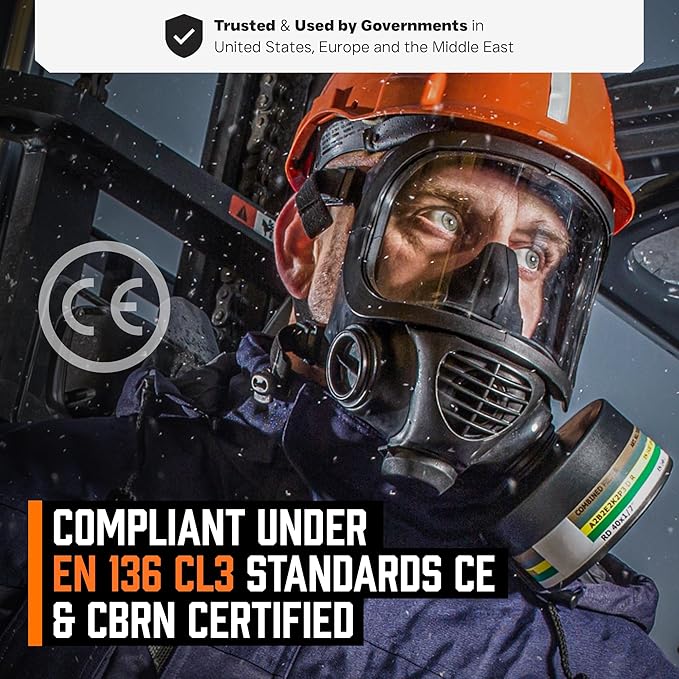 MIRA Safety CM-6M Tactical Gas Mask - Full-Face Respirator for CBRN Defense